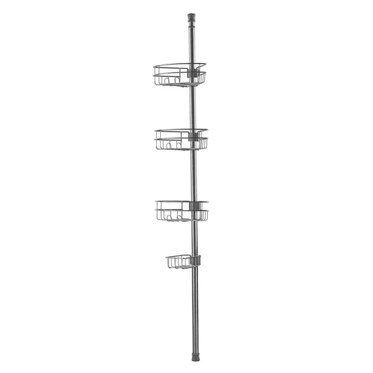 39" to 125" High Shower Corner Caddy Tension Pole Rust-Proof Tension Pole