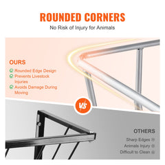 Livestock Hay Feeder 18.5 Gallons Wall Mounted Goat Hay Rack for Horses