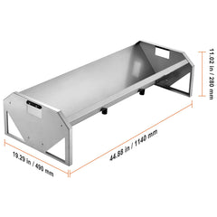 Livestock Feeding Trough, 22 Gallon Capacity, 45" Hay Feeder, Heavy Duty Steel Livestock Trough, Galvanized Steel Sheep Feeder Trough Feeding up to 10 Goats for Horse Sheep Hog Farm Sheds Pen