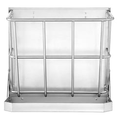 Goat Hay Feeder, 21 Gallons Large Capacity, 2 in 1 Hay and Grain Feeder, Wall Mounted Livestock Feeder with Feed Tray, Multiple Sided Goat Hay Rack, Sturdy Steel Hay Rack for Sheep Horses