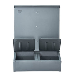 Hog Feeder 3.7 Bushel Metal Double Door Pig Feeder Feeding up to 8 Hogs