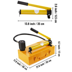 15 Ton Hydraulic Knockout Punch Kit, 1/2" to 4" Conduit Hole Cutter Set, KO Tool Kits with Puncher 10 Piece, Metal Sheet Driver Tools, For Aluminum, Brass, Stainless Steel, Fiberglass and Plasti