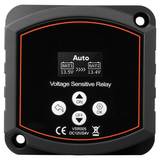 Dual Battery Isolator, 12V 300 Amp, Manual and Automatic VSR Voltage Sensitive Relay with LCD Screen, Smart Battery Isolator for Lithium & Lead-Acid Batteries, for Car Truck RV UTV ATV Boat