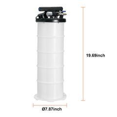 Fluid Extractor, 6.5 Liters Capacity, Pneumatic/Manual Oil Changer Vacuum Fluid Extractor with Dipstick and Liquid Suction Hose, Oil Extractor Change Pump for Automotive Fluids Vacuum Evacuation