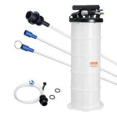 Fluid Extractor, 6.5 Liters Capacity, Pneumatic/Manual Oil Changer Vacuum Fluid Extractor with Dipstick and Liquid Suction Hose, Oil Extractor Change Pump for Automotive Fluids Vacuum Evacuation