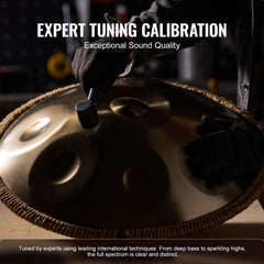 Handpan Drum 22 in 9 Notes D Minor Steel Hand Drum with Mallets for Adult