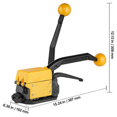Steel Strapping Tool for 13-19 mm Width, 3-in-1 (Tensioner, Crimper, Cutter) Manual Belt Packaging Banding Machine Packaging Metal Steel Strapping Banding Tool Machine for Stainless Steel Strap