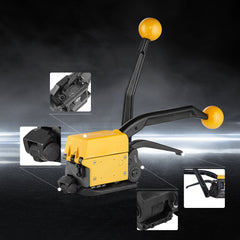 VEVOR Steel Strapping Tool for 13-19 mm Width, 3-in-1 (Tensioner, Crimper, Cutter) Manual Belt Packaging Banding Machine Packaging Metal Steel Strapping Banding Tool Machine for Stainless Steel Strap