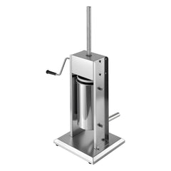 Manual Sausage Stuffer, 11 LBS / 5 L Vertical Meat Stuffer, Dual-Speed Sausage Casing Meat Filling Machine, Stainless Steel Heavy Duty Filler with 5 Stuffing Tubes, for Commercial & Home Use