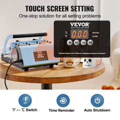 Tumbler Heat Press Machine 11-30oz Mug Press Sublimation Tumblers Blue