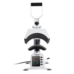 Hat Heat Press Machine, with 4 Interchangeable Platens and Caps Stretcher, Precise Temperature & Time Control, Heat Press for Hats and Caps, for HTV Iron On and Sublimation Projects, White