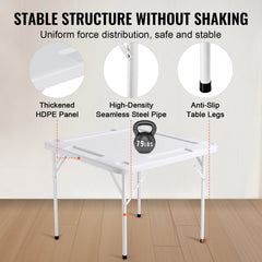 Mahjong Table, 4 Player Folding Domino Table with Wear-Resistant Green Tabletop, Portable Square Card Table with 4 Cup Holders & 4 Chip Trays for Mahjong Poker Puzzles, 90 x90-inch
