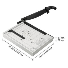 Paper Cutter, Guillotine Trimmer, 381 mm Cut Length, 16 Sheets Capacity, Heavy Duty Guillotine Paper Cutter with Guard Rail/Blade Lock for Cardstock/Cardboard, Paper Trimmer for Home Office
