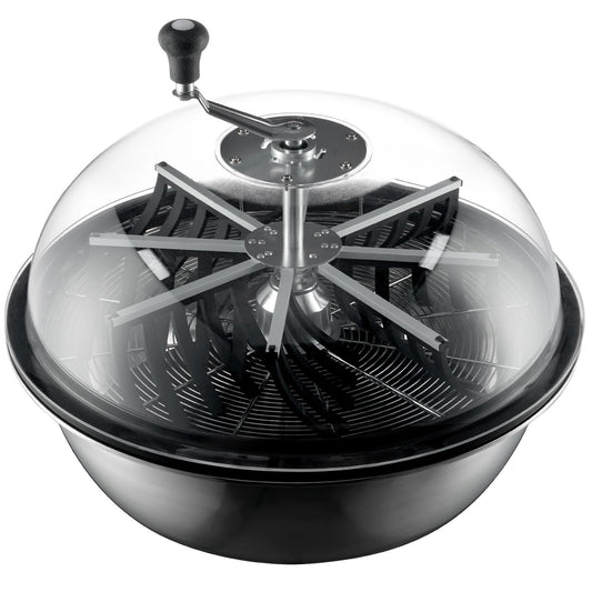 Leaf Bowl Trimmer, 24'' Trimmer Bowl, Manual Bud Trimmer with Stainless-Steel Blades for Twisted Spin Cut, Clear Visibility Dome and Hand Pruner Included, for Cutting Leaves, Buds, Flowers