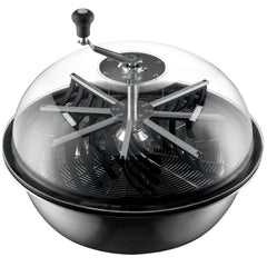 Leaf Bowl Trimmer, 24'' Trimmer Bowl, Manual Bud Trimmer with Stainless-Steel Blades for Twisted Spin Cut, Clear Visibility Dome and Hand Pruner Included, for Cutting Leaves, Buds, Flowers