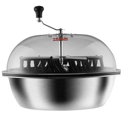 Leaf Bowl Trimmer, 24'' Trimmer Bowl, Manual Bud Trimmer with Stainless-Steel Blades for Twisted Spin Cut, Clear Visibility Dome and Hand Pruner Included, for Cutting Leaves, Buds, Flowers