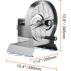 Manual Vegetable Fruit Slicer, 0-0.5"/0-12mm Thickness Adjustable Commercial Slicer Machine, Stainless Steel Food Cutter Slicing Machine with 2 Spare Blades, for Potato, Cucumber, Lemon, Tomato
