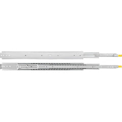 Drawer Slides with Lock, 1 Pair 60 inch, Heavy-Duty Industrial Steel up to 500 lbs Capacity, 3-Fold Full Extension, Ball Bearing Lock-in & Lock-Out, Side Mount