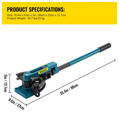 Pipe Tube Bender, 3/8" to 1" Manual Pipe Tube Bender, with 7 Dies, Heavy Duty Tube Bender Tubing of Steel Metal Copper, for Repair Shops, Blue