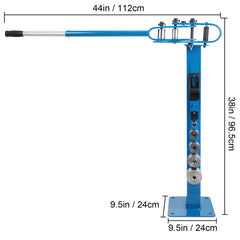 YP-38 Metal Bender 1"-3" Flat Bar Square Rod Bending 7 Dies w/ Floor Stand