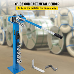 YP-38 Metal Bender 1"-3" Flat Bar Square Rod Bending 7 Dies w/ Floor Stand