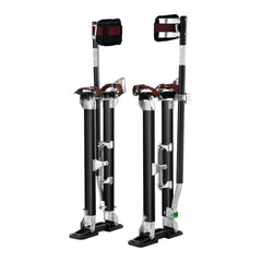 Drywall Stilts, 61-101.6 cm Adjustable Aluminum Tool Stilts with Protective Knee Pads, Durable and Non-slip Work Stilts for Sheetrock Painting, Walking, Taping, Black