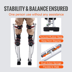 Drywall Stilts Aluminum Tool Stilts 45.7-76.2cm Adjustable Painting Taping