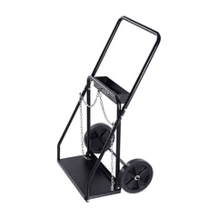 Dual Welding Cylinder Cart, Oxygen Acetylene Tank Cart with 440LBS Static Weight Capacity, 10-Inch Solid Wheels and Tank Storage Safety Chains, Suitable for Double 12.5-Inch Dia. Gas Cylinders