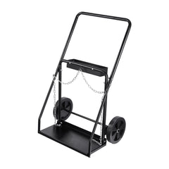 Dual Welding Cylinder Cart, Oxygen Acetylene Tank Cart with 440LBS Static Weight Capacity, 10-Inch Solid Wheels and Tank Storage Safety Chains, Suitable for Double 12.5-Inch Dia. Gas Cylinders