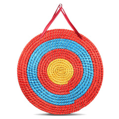 Archery Target, 5 Layers 20" Arrow Target, Traditional Solid Straw Round Archery Target Shooting Bow, Hand-Made Arrows Target, Coloured Rope Target for Backyard Outdoor Hunting Shooting Practice