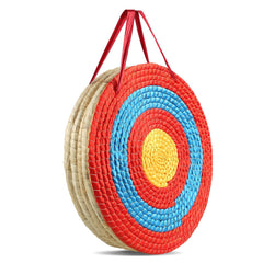 Archery Target, 5 Layers 20" Arrow Target, Traditional Solid Straw Round Archery Target Shooting Bow, Hand-Made Arrows Target, Coloured Rope Target for Backyard Outdoor Hunting Shooting Practice