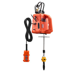 3-in-1 Electric Hoist Winch, 500 kg Capacity, 1500W Portable Electric Power Winch, 7.6 m Lifting Height, 5 m/min with Manual, Wired & Wireless Remote Control for Factory, Warehouss, Garage