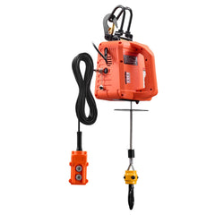 3-in-1 Electric Hoist Winch, 500 kg Capacity, 1500W Portable Electric Power Winch, 7.6 m Lifting Height, 5 m/min with Manual, Wired & Wireless Remote Control for Factory, Warehouss, Garage