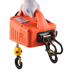 3-in-1 Electric Hoist Winch, 500 kg Capacity, 1500W Portable Electric Power Winch, 7.6 m Lifting Height, 5 m/min with Manual, Wired & Wireless Remote Control for Factory, Warehouss, Garage