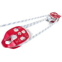 Twin Sheave Block and Tackle 1.09-1.27cm 3048-6096cm Twin Sheave Block with Braid Rope 30-35KN 2994-3495KGS Double Pulley Rigging (1/2" x 200')