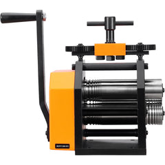 Rolling Mill, 3"/76 mm Jewelry Rolling Mill Machine, 1: 2 Gear Ratio, 3-in-1 Multi-function Rolling Mill, 0.1-7mm Press Thickness for Metal Jewelry Making Sheet Square Wire Semicircle Pattern