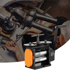 Rolling Mill, 2.24"/57 mm Jewelry Rolling Mill Machine, 1: 2 Gear Ratio, 3-in-1 Multi-function Rolling Mill, 0-5.5 mm Press Thickness for Metal Jewelry Making Sheet Square Wire Elliptical