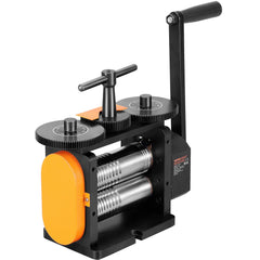 Rolling Mill, 2.24"/57 mm Jewelry Rolling Mill Machine, 1: 2 Gear Ratio, 3-in-1 Multi-function Rolling Mill, 0-5.5 mm Press Thickness for Metal Jewelry Making Sheet Square Wire Elliptical