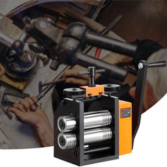 Rolling Mill, 2.95"/75 mm Jewelry Rolling Mill Machine, 1: 2 Gear Ratio, 3-in-1 Multi-function Rolling Mill, 0.03-6.5mm Press Thickness for Metal Jewelry Making Sheet Square Wire Semicircle