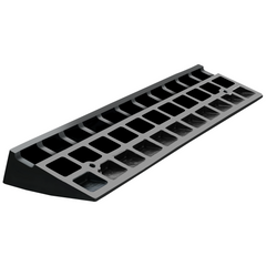 Rubber Curb Ramp 9.4 cm Rise Height Sidewalk Curb Ramp, 25 cm Width 100 cm Length Driveway Ramp for Curb, 15T Heavy Duty Rubber Ramp for Forklifts, Trucks, Buses, Cars, Wheelchairs, Bikes