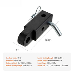 50mm Trailer Shackle Hitch Receiver Heavy Duty Tow Recovery for Truck Jeep