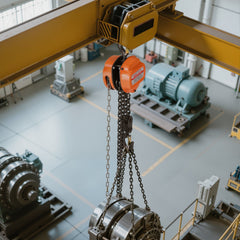 Hand Chain Hoist, 3 Ton Capacity, Manual Chain Block with Upgrade G80 Galvanized Chain, 6 m Lifting Height, Heavy Duty Pulley Hoist for Garage Warehouse Automotive Machinery, Orange