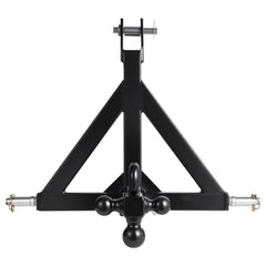 3 Point Trailer Hitch 2 in Receiver, 3pt Quick Hitch Attachment with 3 Trailer Balls, Tractor Tow Drawbar Adapter, Compatible with Kubota, Mahindra, Ford, Yanmar, John Deere, Massey Ferguson