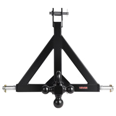 3 Point Trailer Hitch 2 in Receiver, 3pt Quick Hitch Attachment with 3 Trailer Balls, Tractor Tow Drawbar Adapter, Compatible with Kubota, Mahindra, Ford, Yanmar, John Deere, Massey Ferguson