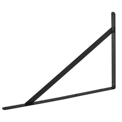 Shelf Bracket, 46 x 30.5 cm 12 Pcs, Heavy Duty Floating Shelf Brackets, Brackets for Shelves, 3mm Thick Matte Black Triangle Shelf Bracket,Steel Shelving Brackets with 72.6 kg Load Capacity