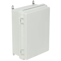 Outdoor Electrical Junction Box, 300 x 200 x 180 mm, ABS Plastic Electrical Enclosure Box with Hinged Cover Stainless Steel Latch, IP67 Dustproof Waterproof for Outdoor Electrical Projects