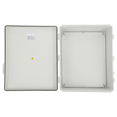 Outdoor Electrical Junction Box, 350 x 250 x 150 mm, ABS Plastic Electrical Enclosure Box with Hinged Cover Stainless Steel Latch, IP67 Dustproof Waterproof for Outdoor Electrical Projects