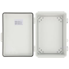 Outdoor Electrical Junction Box, 430 x 330 x 180 mm, ABS Plastic Electrical Enclosure Box with Hinged Cover Stainless Steel Latch, IP67 Dustproof Waterproof for Outdoor Electrical Projects, 17 x 13 x 7 inch