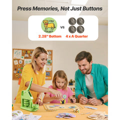 Button Maker Machine, 58 mm, Plastic Pin Maker with 100pcs Button Parts, Mr. Panda Magic Book, Circle Cutter and Hex Wrenches, Reinforced Ergonomic Handle, for DIY Badges, Personalized Pins