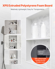 Shower Niche 40.6 x 71.1 x 10.2 cm Recessed Wall Shelf for Bathroom